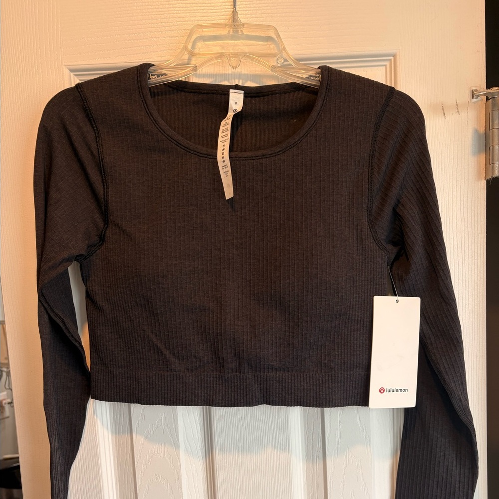 Lululemon Ebb to Street Long Sleeve Cropped Top